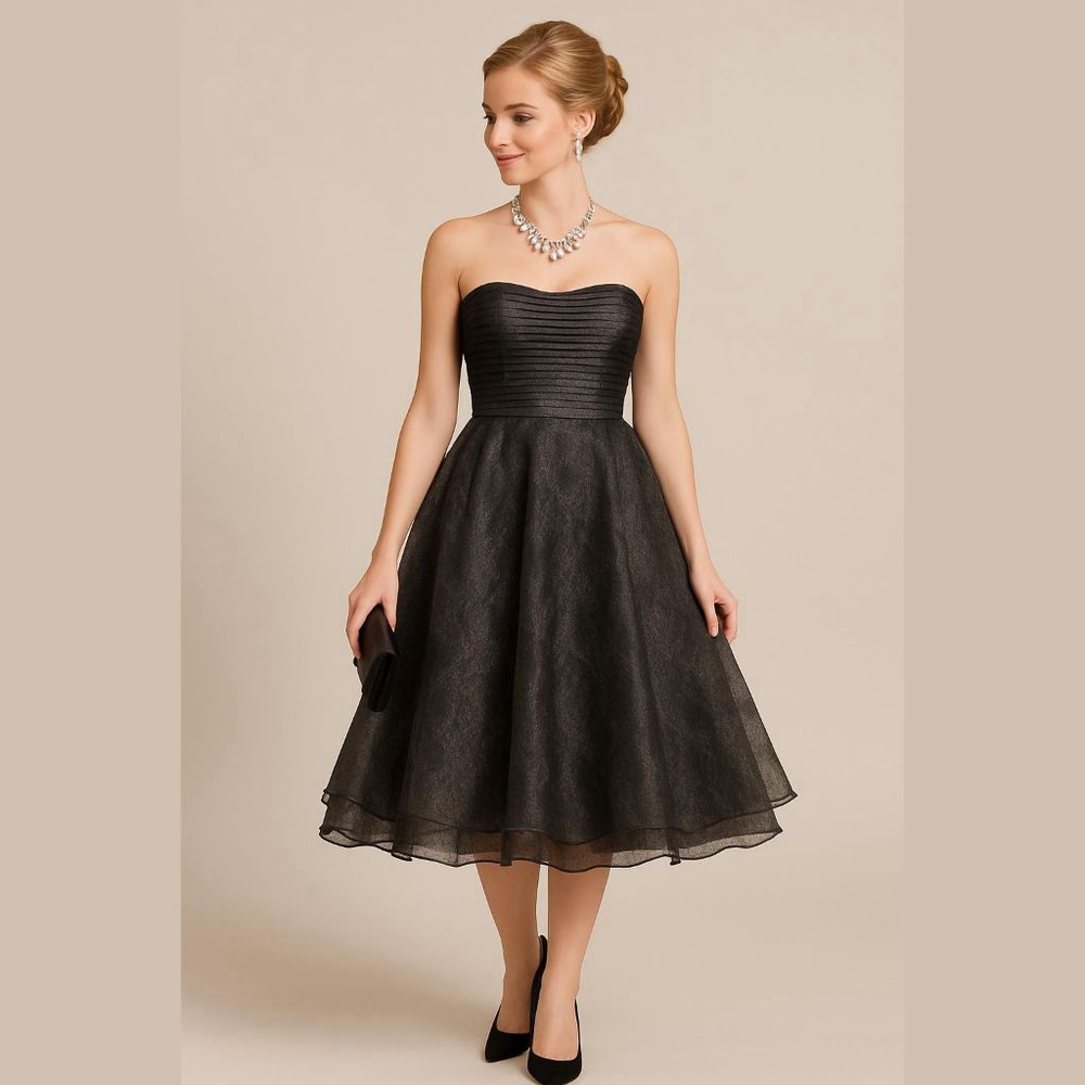 Women's Bari Jay Black Strapless Dress Size 8